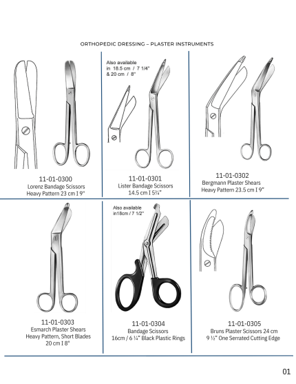 Orthopedic Dressing -Plaster Instruments